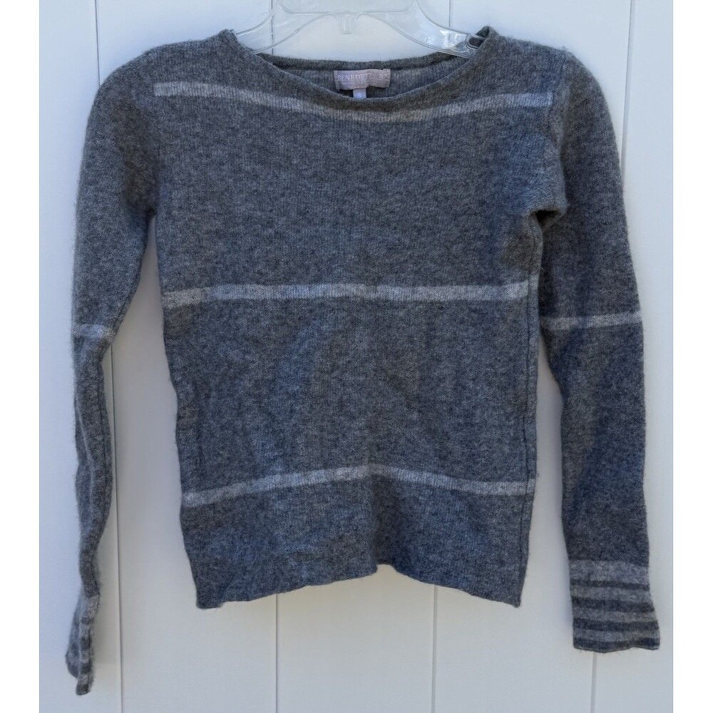 BENEDETTA B Womens Small Long Sleeve Sweater Knit wool Blend Gray